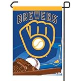Milwaukee Brewers 11x15 Garden Flag Retro Glove