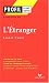 L Etranger: Profil D'Une Oeuvre