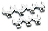 SK 42287 SuperKrome 7 Piece 1/2-Inch Drive 15/16-Inch to 1-1/2-Inch Standard Open End Crowfoot Wrench Set