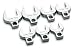 SK 42287 SuperKrome 7 Piece 1/2-Inch Drive 15/16-Inch to 1-1/2-Inch Standard Open End Crowfoot Wrench Set