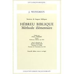 H�breu biblique : M�thode �l�mentaire