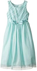 Girls  Jeweled Sequined  Mesh Polyester/Satin/Tulle Sleeveless Empire   Waistline Ballerina  Dress With a Bow(s) and Ruffles