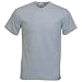 V-Neck Fruit of the Loom Cotton T-Shirt Heather Grey Large (41-43 )