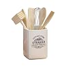 Premier Housewares Vintage Home Square Utensil Jar with Tools