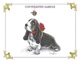 Basset Hound - Christmas Design by Cindy Farmer