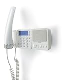 Review Doro 1010CWht / Doro 1010C Designer Corded Telephone White ( Blue LCD , 10 Speed Dials ,Clock / Alarm )