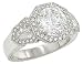 Jewelry : Pave/Trapizoid Diamond Engagement Ring 1.10cttw (cz ct