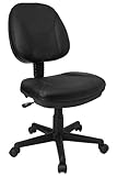 Black Leather Ergonomic Task Chair [BT-688-BK-GG]