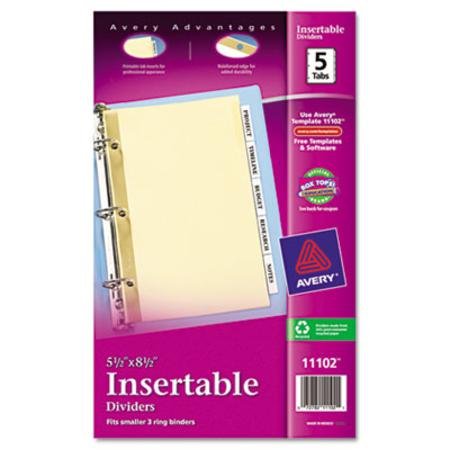 Avery 11102 5 Tab Insertable Dividers
