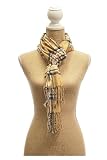 Cashmere Feel Camel, Black, White and Red Plaid Scarf