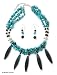 Turquoise and onyx jewerly set, 'Galactic Depths' 0.4\