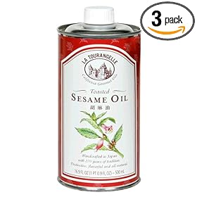 La Tourangelle Toasted Sesame Oil, 16.9-Ounce Unit (Pack of 3)