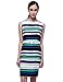 OMEYA.WANSHIDA.Women Office Sleeveless Belt Stripe Bodycon Pencil Mini Dress