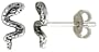 Tiny Sterling Silver Snake Stud Earrings