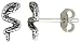 Tiny Sterling Silver Snake Stud Earrings