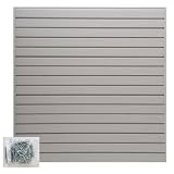 Jifram Easy Living 01000021 Easy Wall 4-Feet by 4-Feet or 8-Feet by 2-Feet Slatwall Kit, Light Gray