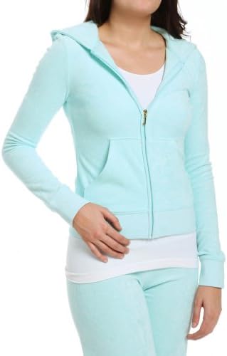 Juicy Couture Women's Solid Micro Terry Original Hoodie Jacket