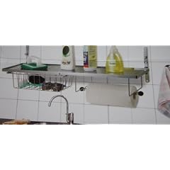 Design-K�chenregal Sp�lbeckenregal Stahl seidenmatt