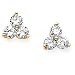 Gold Plated Sterling Silver 1 ct. Cubic Zirconia Earrings