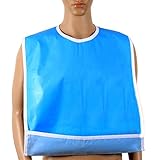 Meetory Waterproof Adult Bib Protector Aid Half Apron for Lady Gentleman Old People Mealtime Eating