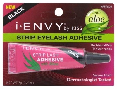 Kiss I Envy Strip Eyelash With Aloe Adhesive Black 0.25oz