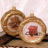 Imperial Cart Disk Christmas Ornament created by European artisans for ORNAMENTS TO REMEMBER