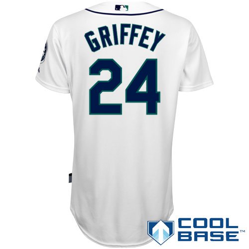 Seattle Mariners Authentic Ken Griffey Jr. Home Cool Base Jersey - White 48