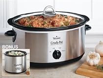 Rival 64451LD-C 6.5 Quart Slow Cooker with Bonus Little Dipper Slow Cooker