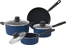Living Plus Carbon Steel Cookware Set - Dark Blue