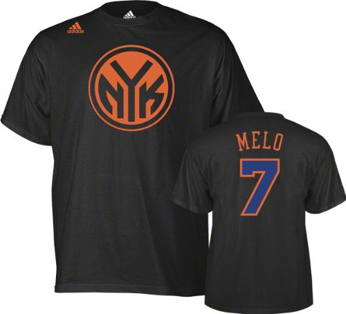 NBA Men's New York Knicks Carmelo Anthony Black Nickname Tee Shirt (Black, XX-Large)
