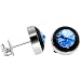 10mm Bezel December Birthstone Stud Earrings