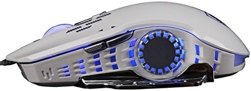 Paro King Mesde Computer Braid Wired Mouse 6 Button Game Mouse White