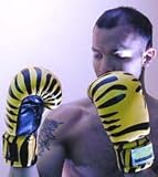 boxing gloves in leather with animal imprint