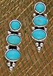 Navajo Turquoise and Sterling Silver Earrings, #TP109