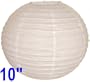 White Chinese/Japanese Paper Lantern/Lamp 10" Diameter - Just Artifacts Brand