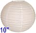 White Chinese/Japanese Paper Lantern/Lamp 10" Diameter - Just Artifacts Brand