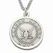 Jewelry : Sterling Silver 1" Round Engraved U.S. Navy Medal w/ St. Michael on Back on 24" Chain