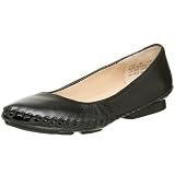  : indigo by Clarks Women's Peony Flat,Black Leather,5.5 M