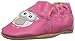 Robeez Girls' Owl Playmates Slip-On, Bright Pink, 0-6 Months M US Infant
