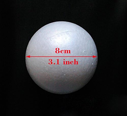 12pcs 8cm natural white styrofoam round balls Craft foam ball diy handmade painted ball