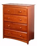 Stork Craft Beatrice Four Drawer Chest In Cognac