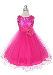 Plus Size Girls Applique Sequined Beaded Mesh Tea Length Satin/Tulle  Dress