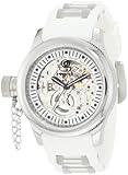 Invicta Women's 1821 Russian Diver Mechanical Silver Skelton Dial White Polyurethane Watch Invicta Women's 1821 Russian Diver Mechanical Silver Skelton Dial White Polyurethane Watch