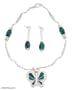 Chrysocolla jewelry set, 'Majestic Butterfly'