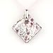 Murano Glass Pendant Jewelry - Square L Purple/Silver