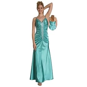 Click here to buy Elegant Spaghetti Strap Bridesmaid Formal Prom Gown Dress by Discount Clothing Depot.