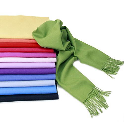 100% Pure Baby Alpaca Scarf - Bright Happy Solid Colors