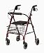 Medline Deluxe Folding Rollator Walker, Burgundy Red