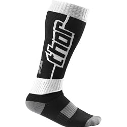 Thor MX MX Short Adult Motocross Motorcycle Socks w/ Free B&F Heart Sticker Bundle - Black