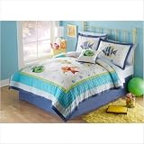 Colorful Sea Full / Queen Quilt with 2 Shams